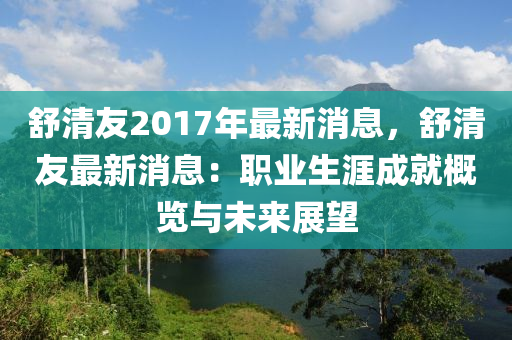舒清友2017年最新消息，舒清友最新消息：职业生涯成就概览与未来展望