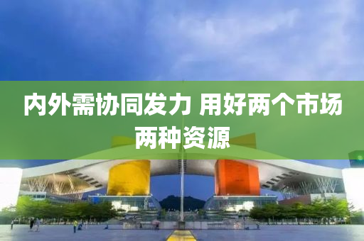 内外需协同发力 用好两个市场两种资源