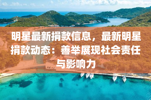 明星最新捐款信息，最新明星捐款动态：善举展现社会责任与影响力