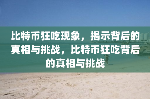 比特币狂吃现象，揭示背后的真相与挑战，比特币狂吃背后的真相与挑战