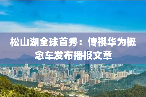 松山湖全球首秀：传祺华为概念车发布播报文章