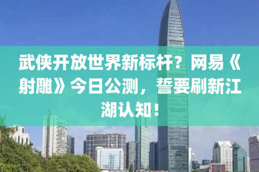 武侠开放世界新标杆？网易《射雕》今日公测，誓要刷新江湖认知！