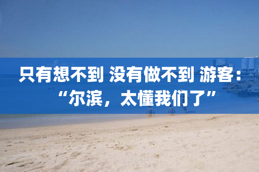 只有想不到 没有做不到 游客：“尔滨，太懂我们了”