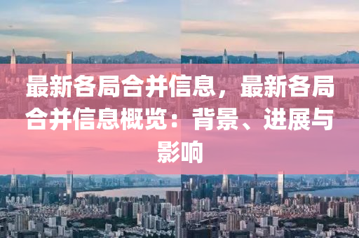 最新各局合并信息，最新各局合并信息概览：背景、进展与影响