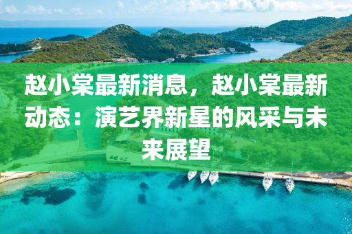 赵小棠最新消息，赵小棠最新动态：演艺界新星的风采与未来展望