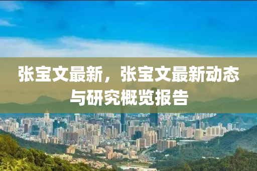 张宝文最新，张宝文最新动态与研究概览报告