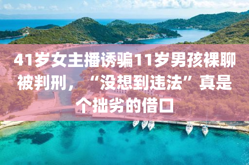 41岁女主播诱骗11岁男孩裸聊被判刑，“没想到违法”真是个拙劣的借口