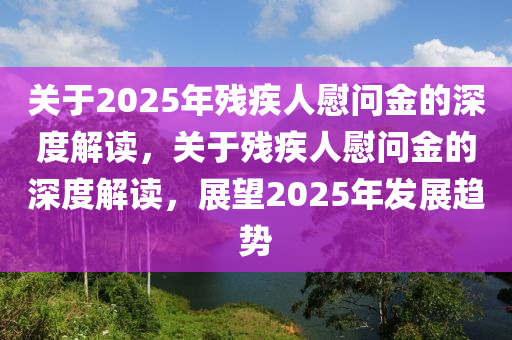 关于2025年残疾人慰问金的深度解读，关于残疾人慰问金的深度解读，展望2025年发展趋势