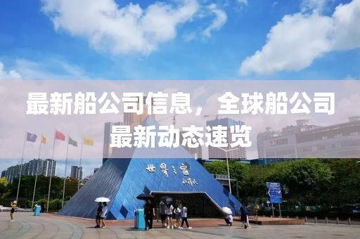 最新船公司信息，全球船公司最新动态速览