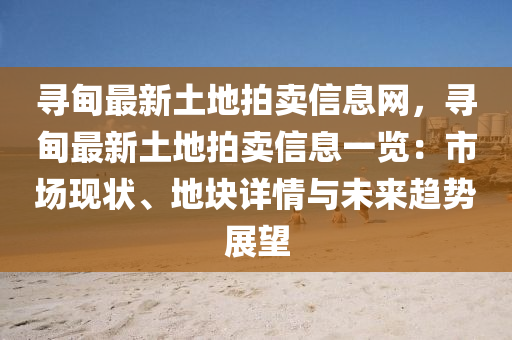 寻甸最新土地拍卖信息网，寻甸最新土地拍卖信息一览：市场现状、地块详情与未来趋势展望