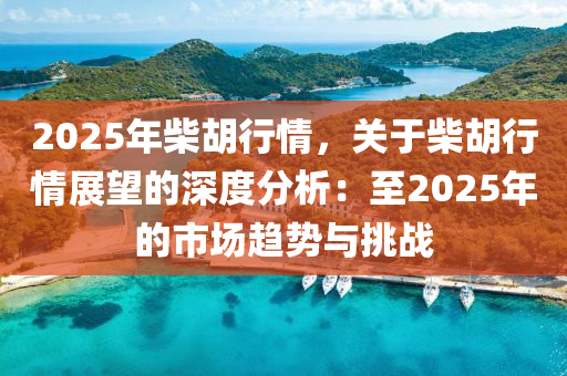 2025年柴胡行情，关于柴胡行情展望的深度分析：至2025年的市场趋势与挑战