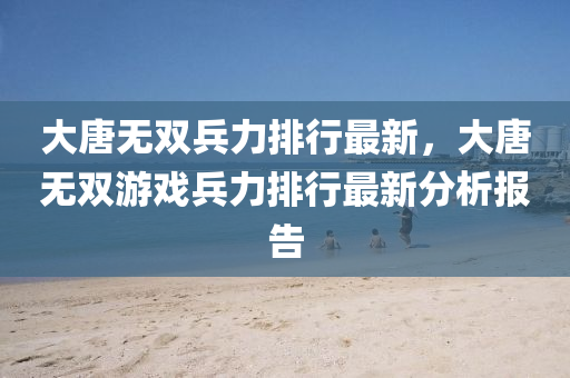 大唐无双兵力排行最新，大唐无双游戏兵力排行最新分析报告