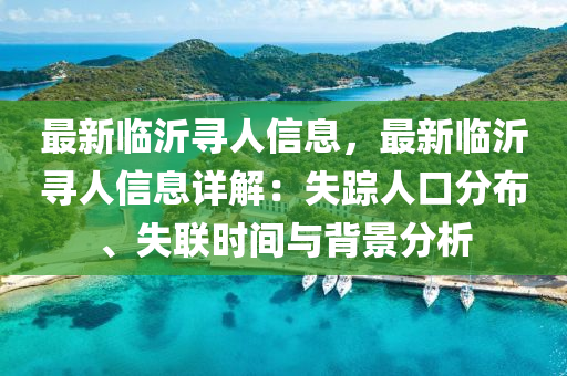 最新临沂寻人信息，最新临沂寻人信息详解：失踪人口分布、失联时间与背景分析