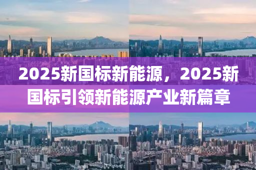 2025新国标新能源，2025新国标引领新能源产业新篇章
