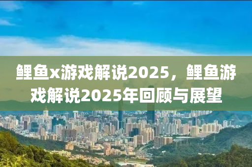 鲤鱼x游戏解说2025，鲤鱼游戏解说2025年回顾与展望
