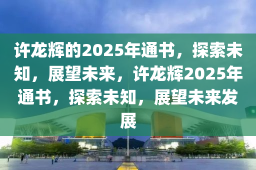 许龙辉的2025年通书，探索未知，展望未来，许龙辉2025年通书，探索未知，展望未来发展