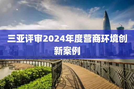 三亚评审2024年度营商环境创新案例