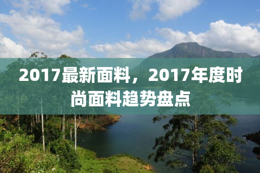 2017最新面料，2017年度时尚面料趋势盘点