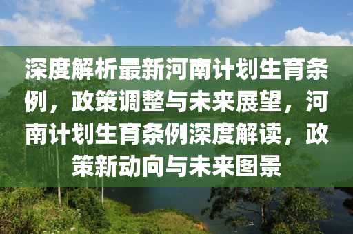 深度解析最新河南计划生育条例，政策调整与未来展望，河南计划生育条例深度解读，政策新动向与未来图景