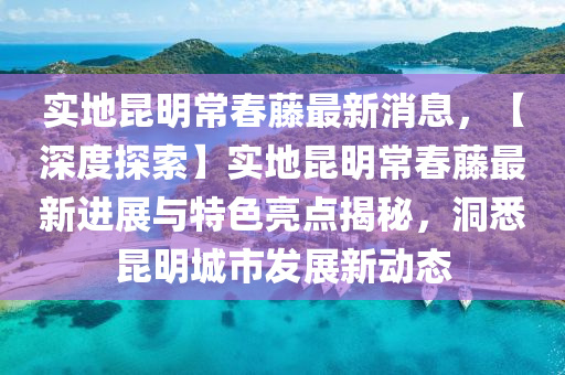实地昆明常春藤最新消息，【深度探索】实地昆明常春藤最新进展与特色亮点揭秘，洞悉昆明城市发展新动态