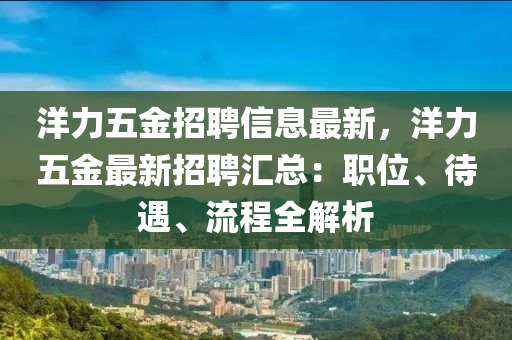洋力五金招聘信息最新，洋力五金最新招聘汇总：职位、待遇、流程全解析
