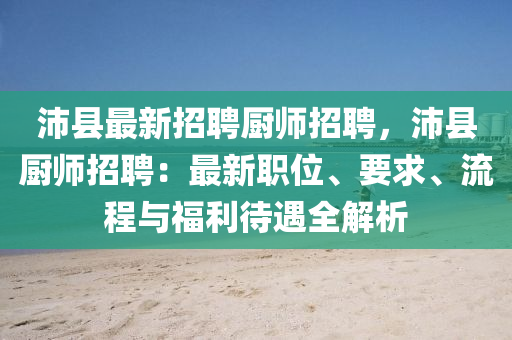 沛县最新招聘厨师招聘，沛县厨师招聘：最新职位、要求、流程与福利待遇全解析