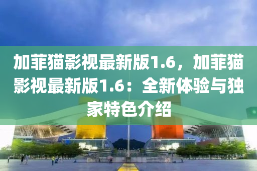 加菲猫影视最新版1.6，加菲猫影视最新版1.6：全新体验与独家特色介绍
