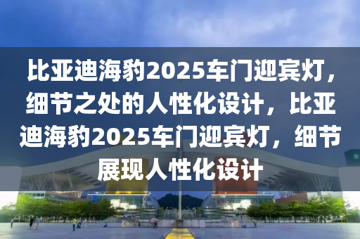比亚迪海豹2025车门迎宾灯，细节之处的人性化设计，比亚迪海豹2025车门迎宾灯，细节展现人性化设计