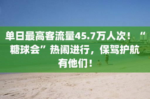 单日最高客流量45.7万人次！“糖球会”热闹进行，保驾护航有他们！