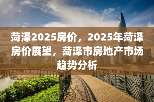 菏泽2025房价，2025年菏泽房价展望，菏泽市房地产市场趋势分析