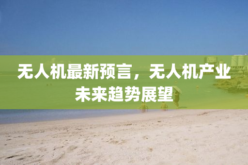 无人机最新预言，无人机产业未来趋势展望