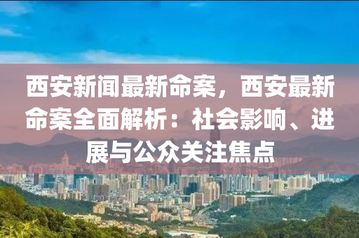 西安新闻最新命案，西安最新命案全面解析：社会影响、进展与公众关注焦点
