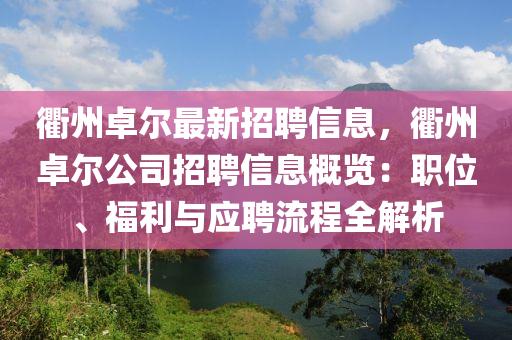 衢州卓尔最新招聘信息，衢州卓尔公司招聘信息概览：职位、福利与应聘流程全解析