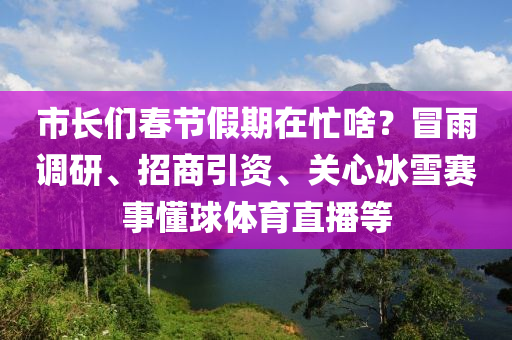 市长们春节假期在忙啥？冒雨调研、招商引资、关心冰雪赛事懂球体育直播等