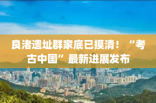 良渚遗址群家底已摸清！“考古中国”最新进展发布