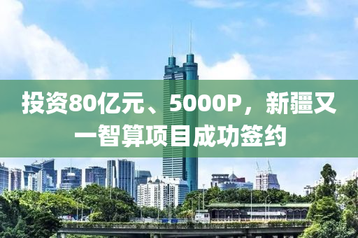 投资80亿元、5000P，新疆又一智算项目成功签约