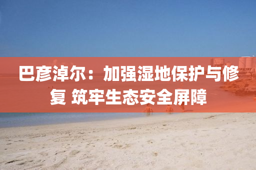 巴彦淖尔：加强湿地保护与修复 筑牢生态安全屏障