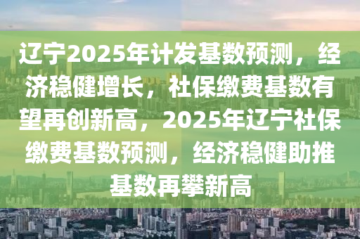 辽宁2025年计发基数预测，经济稳健增长，社保缴费基数有望再创新高，2025年辽宁社保缴费基数预测，经济稳健助推基数再攀新高