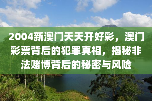 2004新澳门天天开好彩，澳门彩票背后的犯罪真相，揭秘非法赌博背后的秘密与风险