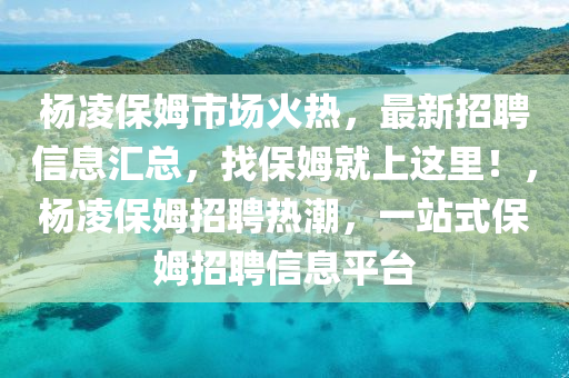 杨凌保姆市场火热，最新招聘信息汇总，找保姆就上这里！，杨凌保姆招聘热潮，一站式保姆招聘信息平台