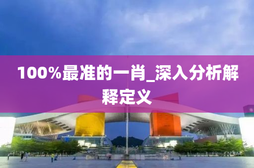 100%最准的一肖_深入分析解释定义
