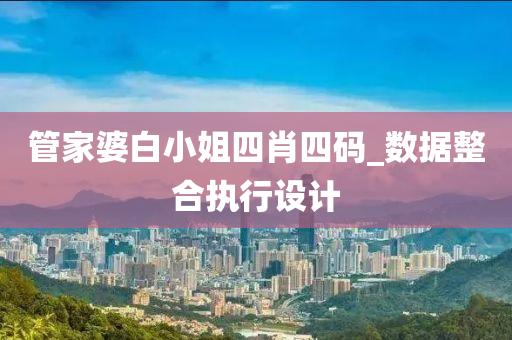 管家婆白小姐四肖四码_数据整合执行设计