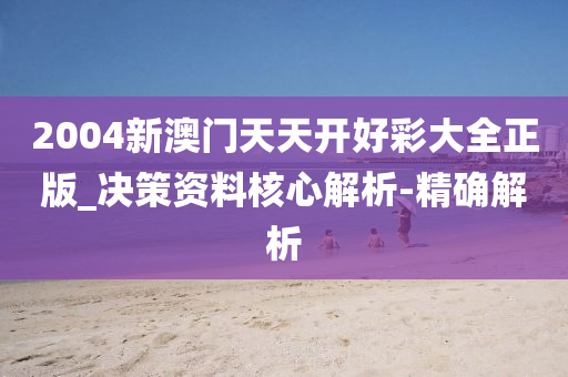 2004新澳门天天开好彩大全正版_决策资料核心解析-精确解析
