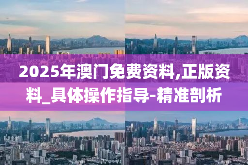 2025年澳门免费资料,正版资料_具体操作指导-精准剖析