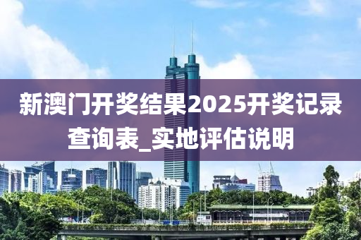 新澳门开奖结果2025开奖记录查询表_实地评估说明