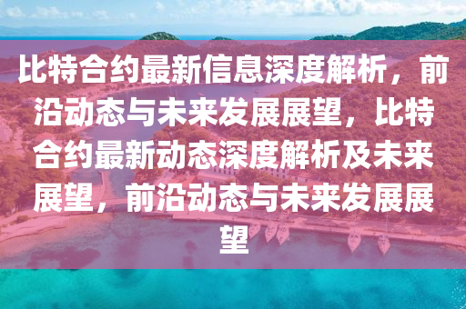 比特合约最新信息深度解析，前沿动态与未来发展展望，比特合约最新动态深度解析及未来展望，前沿动态与未来发展展望