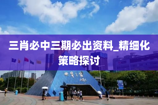 三肖必中三期必出资料_精细化策略探讨