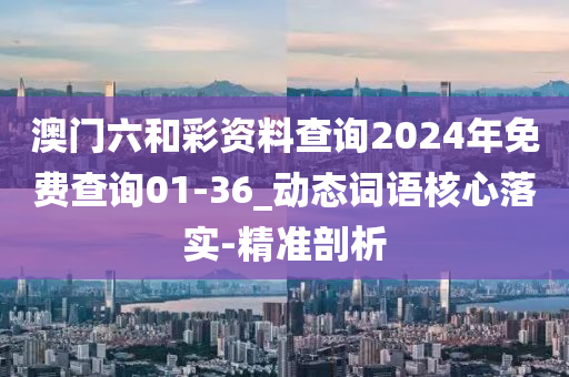 澳门六和彩资料查询2024年免费查询01-36_动态词语核心落实-精准剖析