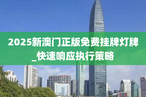 2025新澳门正版免费挂牌灯牌_快速响应执行策略