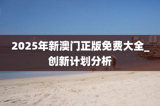 2025年新澳门正版免费大全_创新计划分析